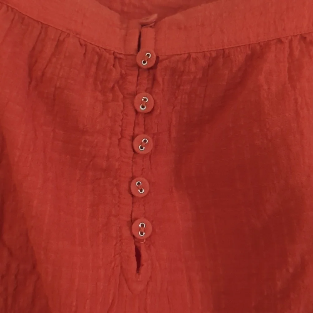 Madewell XS Square Neck Short Sleeve Popover Top
